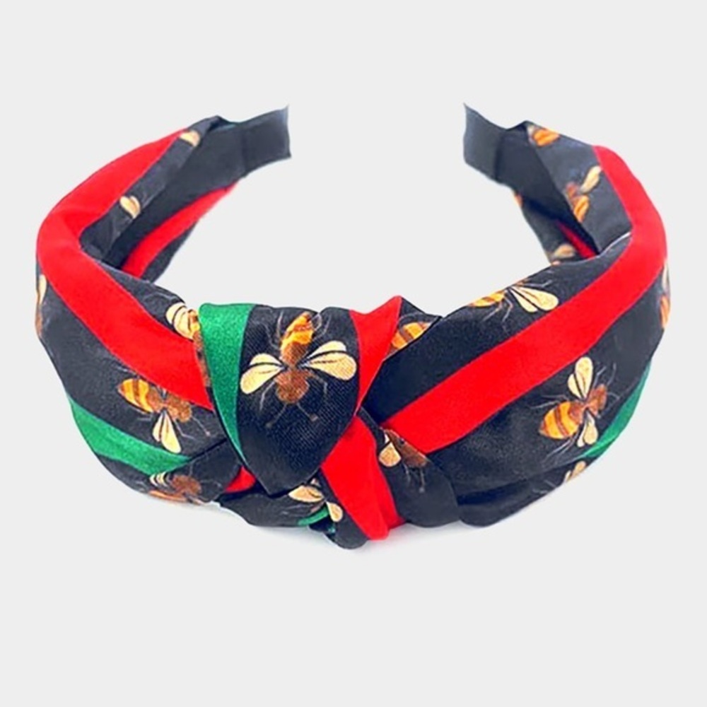 Blue red green Knot honey bee fashion headband
